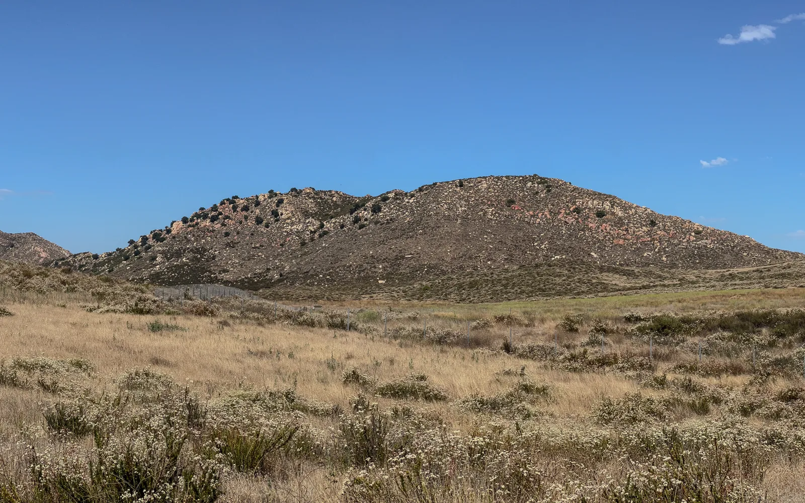 Panoramic view of the Tucalota Hills in Riverside County